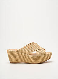 Sandale/pantofi decupați toc platformă toc de 7 la 9 cm bej NIMAL femme
