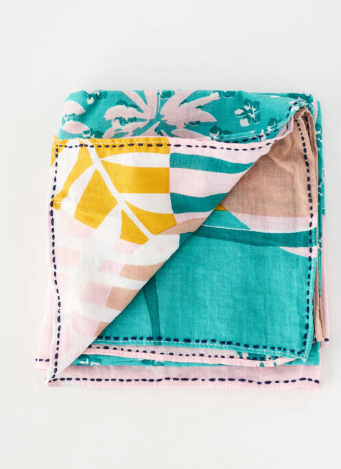 Eșarfă țesătură poplin roz STORIATIPIC femme