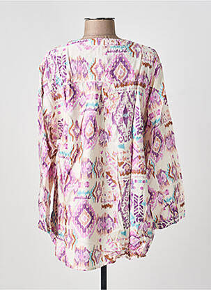 Bluză țesătură poplin mâneci lungi violet CHRISTY femeie