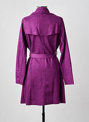 Trench croială cambrată fără glugă violet CHRISTY femeie