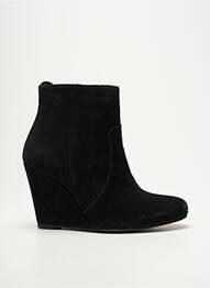Botine/ghete nubuc toc de 7 la 9 cm negru PASTELLE femeie