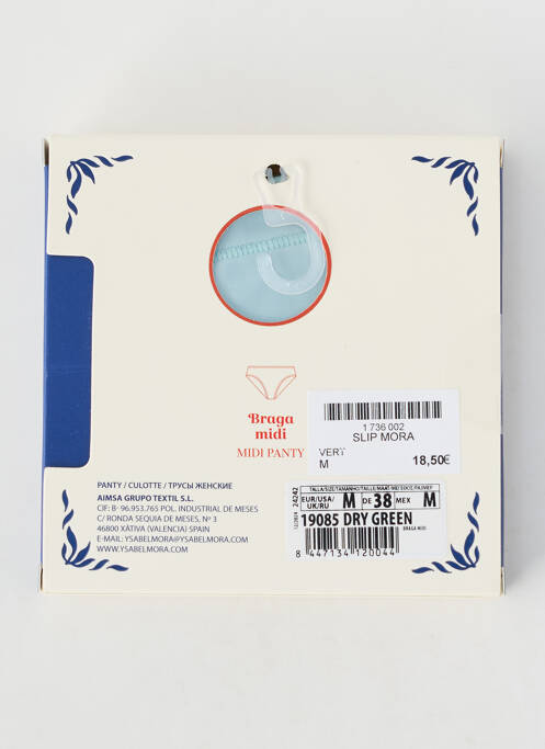 Chilot țesătură dantelă verde YSABEL MORA femme