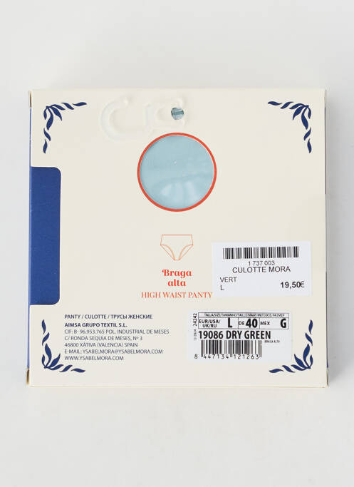 Chilot elasticitate verde YSABEL MORA femme