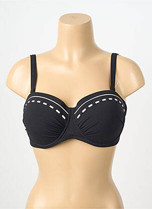 Sutien de costum de baie elasticitate top sutien modelat negru LIDEA femme