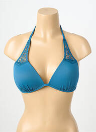 Sutien de costum de baie elasticitate top sutien push-up albastru YSABEL MORA femme