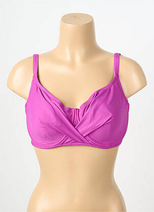 Sutien de costum de baie elasticitate sutien cupe întregi cu decolteu înalt violet ANTIGEL femeie