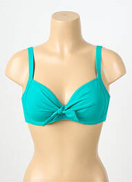 Sutien de costum de baie elasticitate sutien cupe întregi cu decolteu înalt albastru LIDEA femme