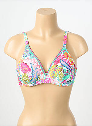 Sutien de costum de baie elasticitate sutien cupe întregi cu decolteu înalt alb ANTIGEL femeie