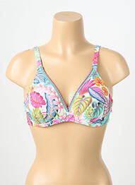 Sutien de costum de baie elasticitate sutien cupe întregi cu decolteu înalt alb ANTIGEL femme