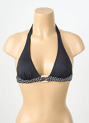 Sutien de costum de baie elasticitate top triunghiuri negru ANTIGEL femeie