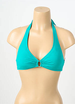 Sutien de costum de baie elasticitate top triunghiuri albastru LIDEA femeie