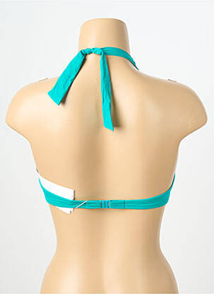 Sutien de costum de baie elasticitate top triunghiuri albastru LIDEA femeie