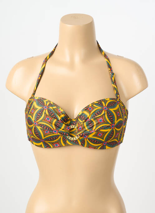 Sutien de costum de baie elasticitate top bentiță galben ANTIGEL femme