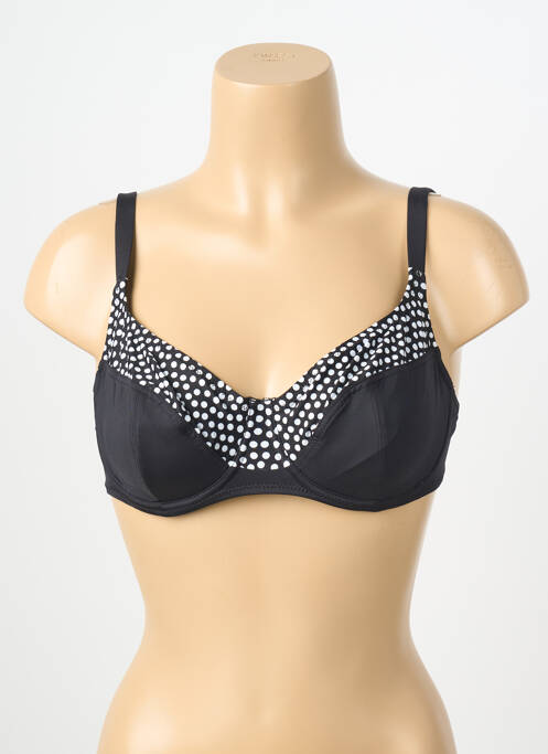 Sutien de costum de baie elasticitate sutien cupe întregi cu decolteu înalt negru ANTIGEL femme