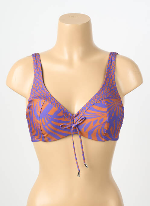 Sutien de costum de baie elasticitate sutien cupe întregi cu decolteu înalt violet LIDEA femme