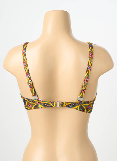 Sutien de costum de baie elasticitate sutien cupe întregi cu decolteu înalt galben ANTIGEL femme