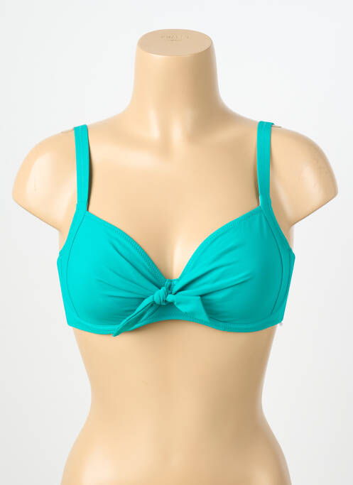 Sutien de costum de baie elasticitate sutien cupe întregi cu decolteu înalt albastru LIDEA femme