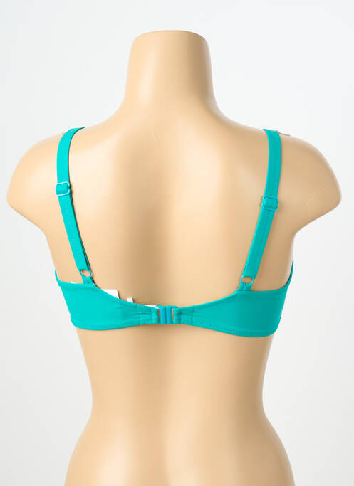 Sutien de costum de baie elasticitate sutien cupe întregi cu decolteu înalt albastru LIDEA femme