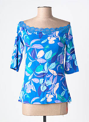 Top/caraco țesătură jersey albastru ANTIGEL femme