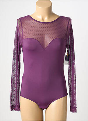 Body de lenjerie elasticitate violet YSABEL MORA femme