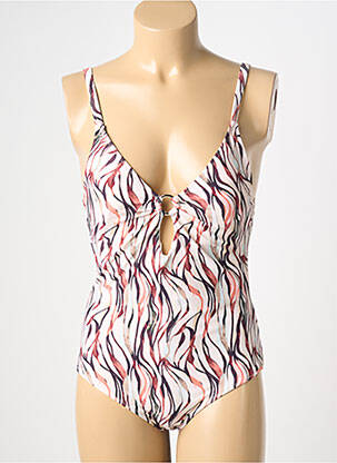 Costum de baie dintr-o singură piesă efect material satinat sutien cu susținere înaltă și burete detașabil bej YSABEL MORA femme