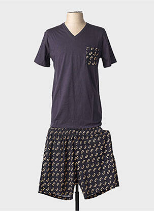 Pijama decolteu în v negru LOUISA BRACQ femme