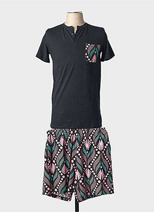 Pijama țesătură jerseu negru LOUISA BRACQ femme