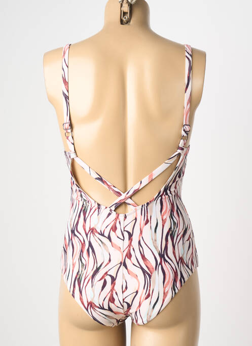 Costum de baie dintr-o singură piesă efect material satinat sutien cu susținere înaltă și burete detașabil bej YSABEL MORA femme