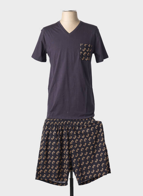 Pijama decolteu în v negru LOUISA BRACQ femme