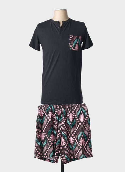 Pijama țesătură jerseu negru LOUISA BRACQ femme