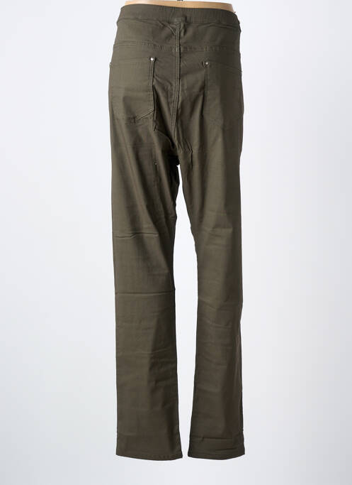 Pantalon slim talie elastică mărime normală verde NANA BELLE femme