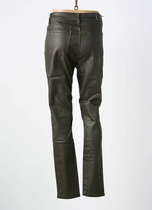 Pantalon slim țesătură acoperită mărime normală maro VOGGO femme