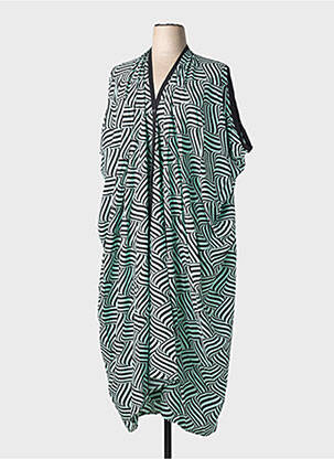 Rochie lungă mâneci scurte mâneci scurte verde WORLD FASHION femeie