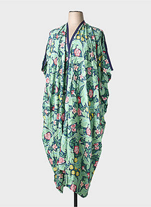 Rochie lungă mâneci scurte mâneci scurte verde WORLD FASHION femeie