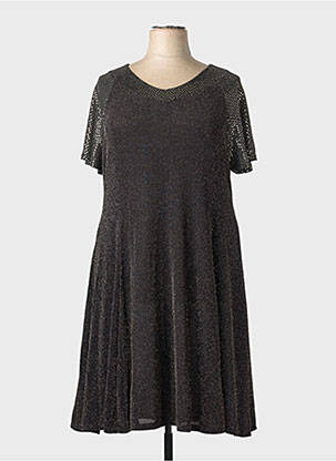 Rochie midi mâneci scurte mâneci scurte auriu VETISTYLE femeie