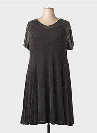 Rochie midi mâneci scurte mâneci scurte auriu VETISTYLE femme