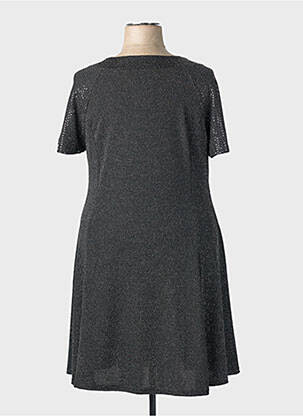 Rochie midi mâneci scurte mâneci scurte negru VETISTYLE femeie