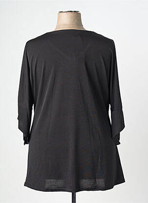 Tricou croială dreaptă mâneci scurte negru VETISTYLE femeie