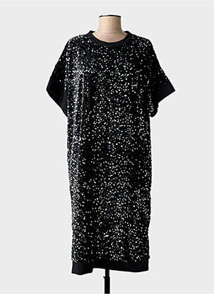 Rochie midi mâneci scurte mâneci scurte negru NEW COLLECTION femeie