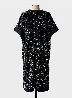 Rochie midi mâneci scurte mâneci scurte negru NEW COLLECTION femeie