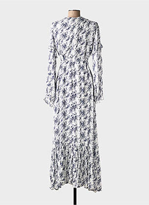 Rochie lungă mâneci lungi mâneci lungi alb C'EST BEAU LA VIE femeie