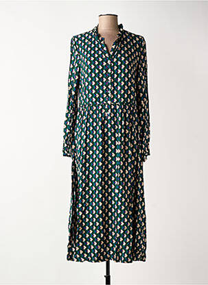 Rochie midi mâneci lungi mâneci lungi verde C'EST BEAU LA VIE femeie
