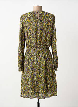 Rochie midi imprimeu floral mâneci lungi verde C'EST BEAU LA VIE femeie
