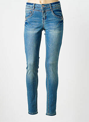 Blugi skinny elasticitate talie joasă albastru CREAM femeie