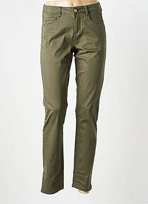 Blugi cu croială slim talie joasă talie joasă verde CREAM femme