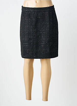 Fustă scurtă țesătură tweed negru CREAM femme