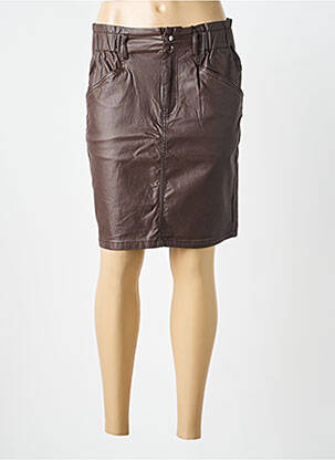 Fustă scurtă buzunare maro B.YOUNG femme