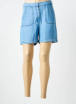 Șort închidere cu fermoar sub clapetă cu nasturi mărime normală albastru RUE MAZARINE femme