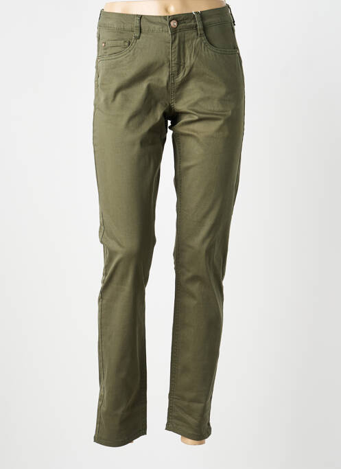 Blugi cu croială slim talie joasă talie joasă verde CREAM femme