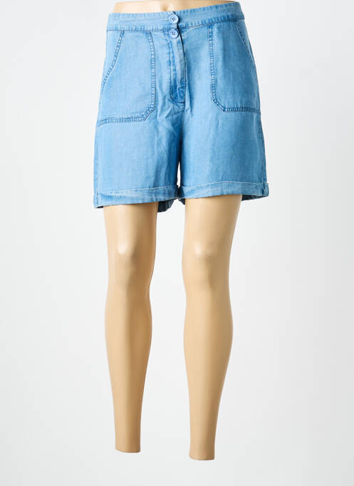 Șort închidere cu fermoar sub clapetă cu nasturi mărime normală albastru RUE MAZARINE femme